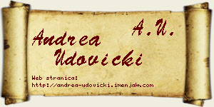 Andrea Udovički vizit kartica
